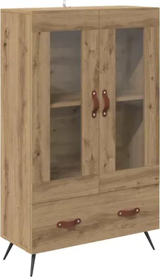 Image de Haut Armoire avec tiroir Chêne artisanal 69,5 x 31 x 115 cm
