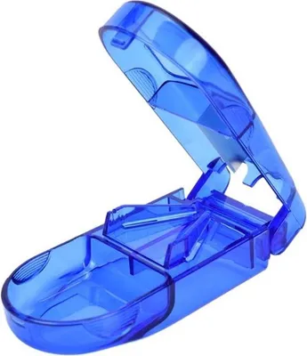 Produktbild von CHPN - Pillenschneider - Aufbewahrungsbox - Pillenteiler - Medikamente - Blau - Medikamentenschneider - 1 Stück - Pillenbox - Pillenschneider - Pillenschneiden - Pillenzerkleinerer