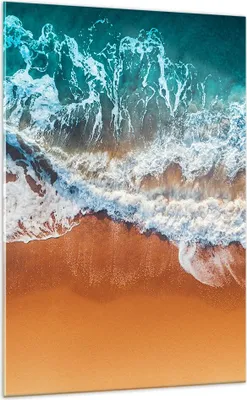 Produktbild von Bilder auf glas - Einteilig - Sand Wasser Strand - 70x100cm - Glasbilder - Wandbilder - Bilder - zum Aufhängen bereit - Wanddekoration aus Glas - Glas Bilder - Wandbild auf Glas - GPA70x100-5021
