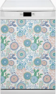 Produktbild von Magnetmatte Geschirrspüle Abwaschbar Küche Magnete  Nachbildung 45x80 cm  - Blumen Vintage
