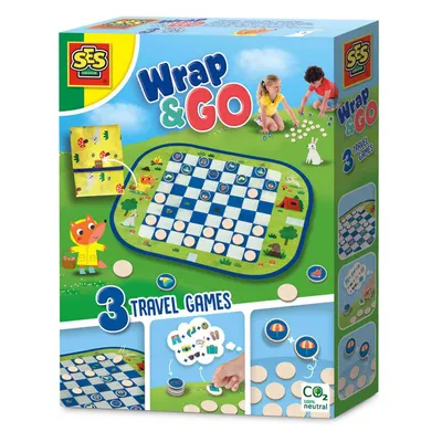 Produktbild von SES Creative 02237 - 3-in-1 Reisespielset: Dame, Memo, Ich packe meinen Koffer, Brettspiel, Genreübergreifend, 4 Jahr(e)