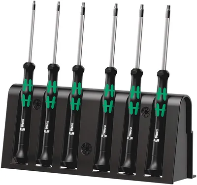 Produktbild von Wera 2067/6 Elektroniker TORX BO-Schraubendrehersatz + Rack