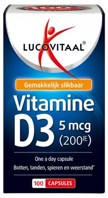 Productafbeelding van Lucovitaal Vitamine D3 5mcg Capsules