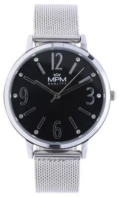 Produktbild von MPM-Quality Fashion Damenuhr Metall Silber Zifferblatt Silber/Schwarz Ø 36 mm