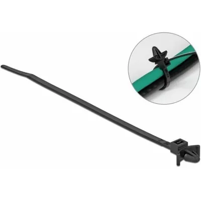 Produktbild von DeLOCK Kabelbinder - Schwarz - 10 / Tasche Paket - Kabelbinder - 140 mm Länge - Nylon 66