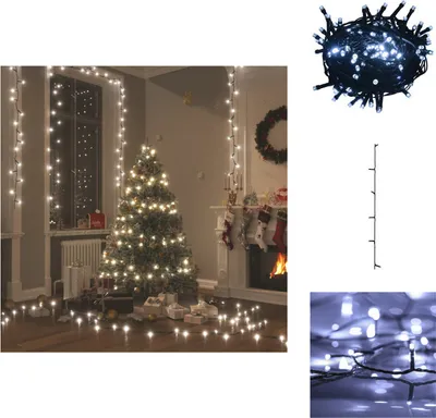 Zdjęcie produktu dla vidaXL Lampki choinkowe LED ze 150 diodami LED w kolorze białym zimnym 15 m PVC - Oświetlenie świąteczne