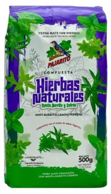 Zdjęcie produktu dla Yerba Mate Pajarito Compuesta Burrito y Cedron 500g (Ziołowa)