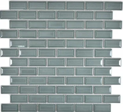 Produktbild von Mini Metro Subway Mosaikfliese Keramik Fliesenspiegel Küche petrol MOS26-0218