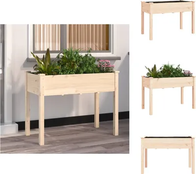 Produktbild von vidaXL Pflanzkübel mit Einsatz 118x59x76 cm Massivholz Tanne -  Blumentöpfe & Pflanzgefäße