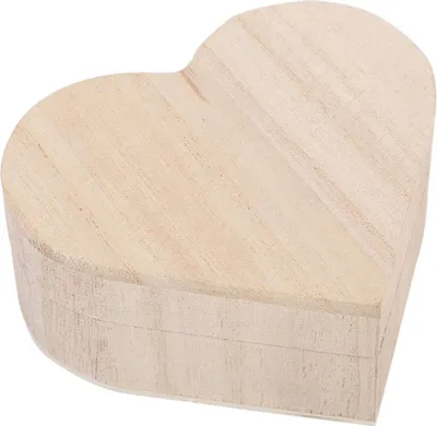 Imagen del producto de Caja de madera con tapa - Caja de almacenamiento con forma de corazón - Caja decorativa para regalos - Ideal para el Día de la Madre o el Día de San Valentín - 10 x 9 x 42 cm