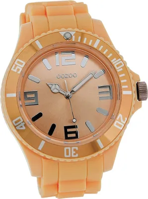 Produktbild von Oozoo Damen Armbanduhr orange Analog schimmernd Timepieces Silikonarmband D2UOC4348A