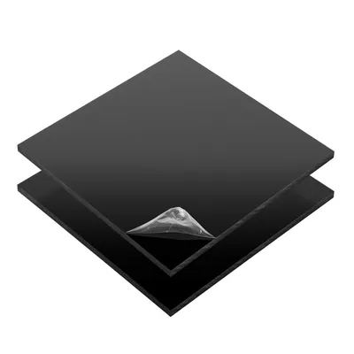 Produktbild von 2 Stück DIN A4 29,7 x 21cm, ABS Kunststoffplatte in Schwarz 5mm | Modelbau Bastelplatte Möbelverblendungen Schilder und Werbetafeln Sichtschutz
