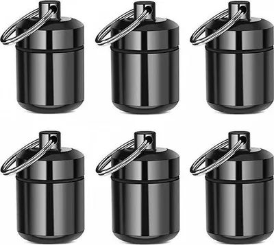 Productafbeelding van Medicijnkoffer - 6 stuks - Sleutelhouder - Waterdicht - Medicijnkoffer met sleutelhaken - Aluminium - Voor medicijnen / Medicijnkoffer - Waterdichte medicijnkoffer