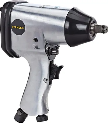 Image de Stanley Clé à chocs 160157XSTN - Comprend 10 chevilles à chocs, des raccords rapides, une clé hexagonale et un coffret de rangement - Max. 6Bar - 4600R/pm - Noir/Argent