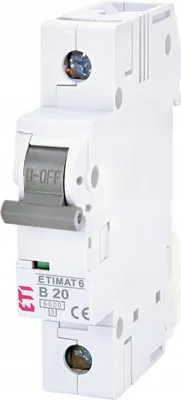 Zdjęcie produktu dla ETI Polam | Automat zabezpieczający ETIMAT B20 - 1-polowy - 20A - Ochrona przed przeciążeniem - 230V/400V AC
