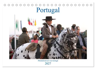 Produktbild von Portugal - Pferdefestival von Golegã (Tischkalender 2027 DIN A5 quer), CALVENDO Monatskalender