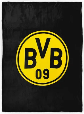 Produktbild von Borussia Dortmund BVB Decke bedruckt mit Sherpa