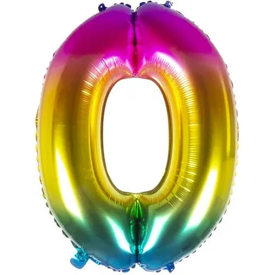 Immagine prodotto di Palloncino numero arcobaleno decorazione compleanno colorata 86 cm -
