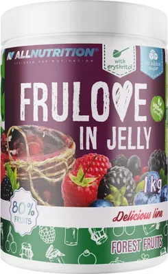 Productafbeelding van ALLNUTRITION FRULOVE IN JELLY FOREST FRUITS, 1000g. Fruitjam met tot wel 80% fruit