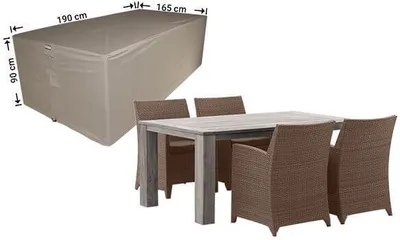 Produktbild von Raffles Covers Sitzgruppe Abdeckhaube 190 x 165 H: 90 cm | Atmungsaktiv | Wasserdicht | UV-beständig | Doppelnähte | Elastischer Kordelzug