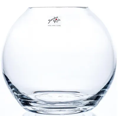 Produktbild von Sandra Rich Kugel-Vase Globe Glas 17cm Ø19cm klar, Vase mit runder Form, Glas, Transparent, Glänzend, Tisch, Drinnen