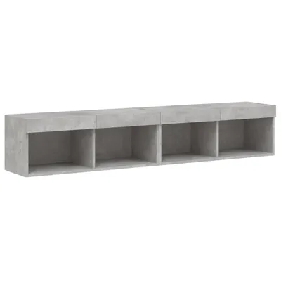 Obrázek produktu pro TV skříňky s LED světly 2 ks. Betonová šedá 80x30x30 cm