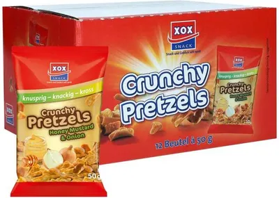 Produktbild von XOX Crunchy Pretzels Honey Mustard & Onion 12x50g