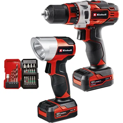 Produktbild von Einhell Akku-Bohrschrauber-Set TE-CD 12/1 Li +22+CL (2x2.0Ah)