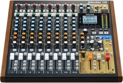 Obrázek produktu pro Tascam Model 12, 12 kanály/kanálů, Bluetooth, 16 W, Černá, Dřevo