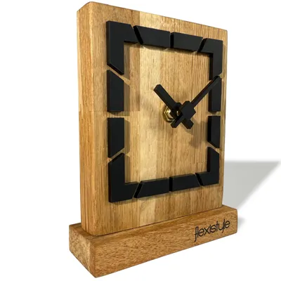 Produktbild von Modern standuhr tischuhr klein aus Holz Eiche Wohnzimmer Badezimmer Uhr Holz tischuhren holzuhr Tisch Uhr tischuhr modern standuhr Clock