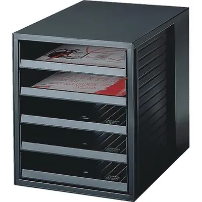 Zdjęcie produktu dla HAN Schubladenbox SCHRANK-SET,DIN A4 5 Schubladen, schwarz