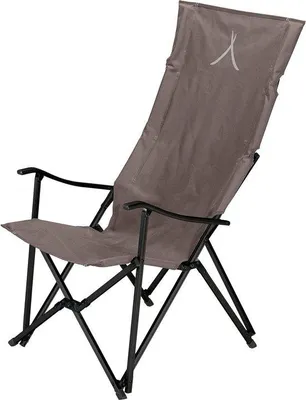 Produktbild von Famanu Campingstuhl Hochlehner mit Armlehnen und hoher Rückenlehne bis 100 kg - Braun