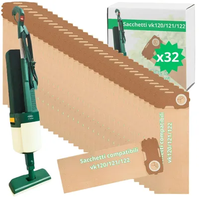 32 Staubsaugerbeutel für Vorwerk Kobold VK120/121/122