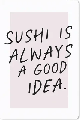 Produktbild von MuchoWow® Mauspad Mousepad Essen - Zitate - Sushi ist immer eine gute Idee - Sprichwörter 18x27 cm - Mousepads - Maus Mat - Pad - Mausunterlage