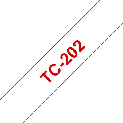 Produktbild von Brother TC-202 Etiketten erstellendes Band Rot aud Weiss