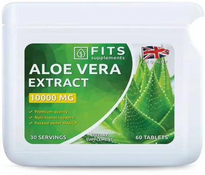 Zdjęcie produktu dla Aloes zwyczajny, 10000 mg, 60 tabletek