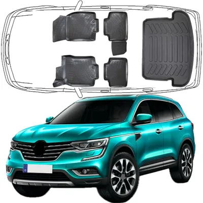 Produktbild von 3D Auto Fußmatten & Kofferraumwanne Set Kompatibel mit Renault Koleos II 2016-2024
