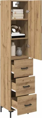 Obrázek produktu pro vidaXL Highboard Artisan dub 69,5 x 34 x 180 cm Materiál na bázi dřeva