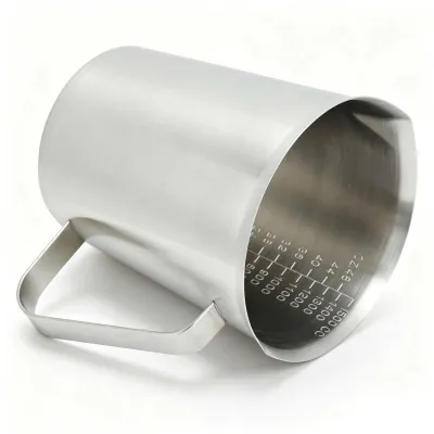 Edelstahl-Messbecher 1500 ml mit Griff, Küchenkanne