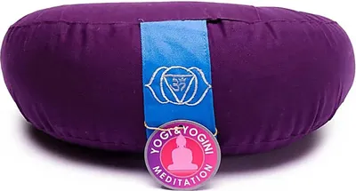 Produktbild von Meditationskissen 1/2 Mondchakra 6 – ±1008 G; 33x13 cm