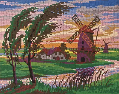 Produktbild von Stick it® Windmühle ca. 9.870 Teile mit XXL-Steckvorlage