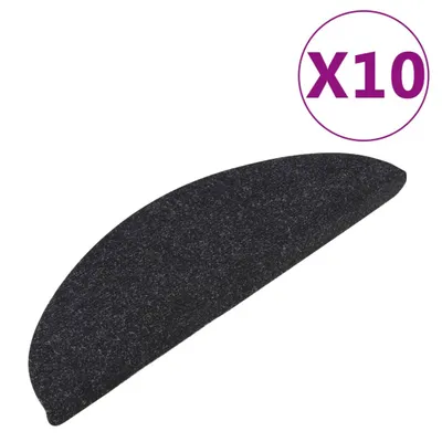 Immagine prodotto di vidaXL Tappetini per gradini autoadesivi 10 pz. Antracite 65x22,5x3,5 cm