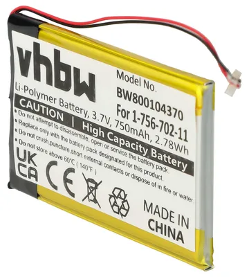 Produktbild von vhbw Akku kompatibel mit Sony NWZ-A829, NWZ-A829BLK, NWZ-E454, NWZ-S738, NWZ-S738FBNC, NWZ-A845 MP3-Player Musik Player (750 mAh, 3,7 V, Li-Polymer)