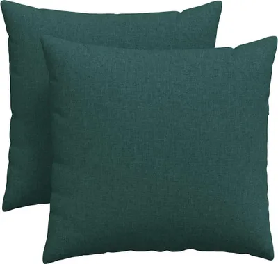 Produktbild von vidaXL Sofakissen 2 Stk. Stoff Dunkelgrün 45 x 45 cm
