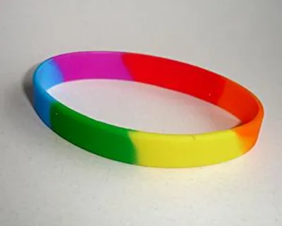 Produktbild von Silikon-Armband: Regenbogen
