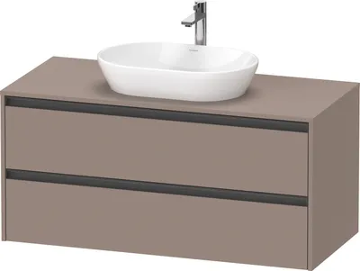 Produktbild von Duravit Ketho.2 Wastafelonderkast 120x55x56,8 cm Mat Basalt
