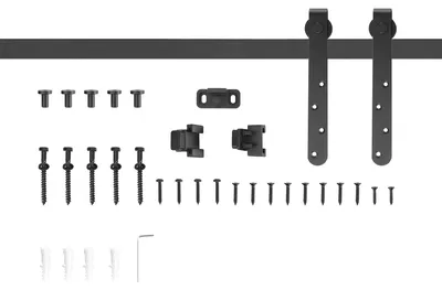 Produktbild von HOMCOM Schiebetüren-Beschlagsatz 180 cm Komplett-Set mit Schienen, Rollen