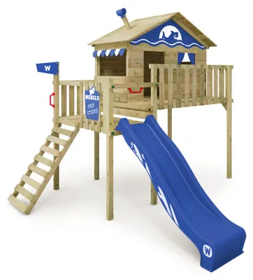 Immagine prodotto di Torre giochi Wickey Smart Wave con scivolo e sabbiera in antracite