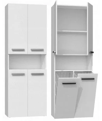 Immagine prodotto di Armadietto da bagno con scaffale VALDUR 4 - bianco opaco