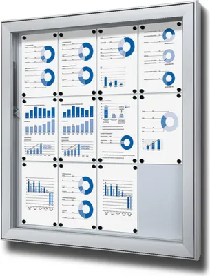 Produktbild von Showdown Displays Schaukasten Außen Extratief 12xA4 Porträt